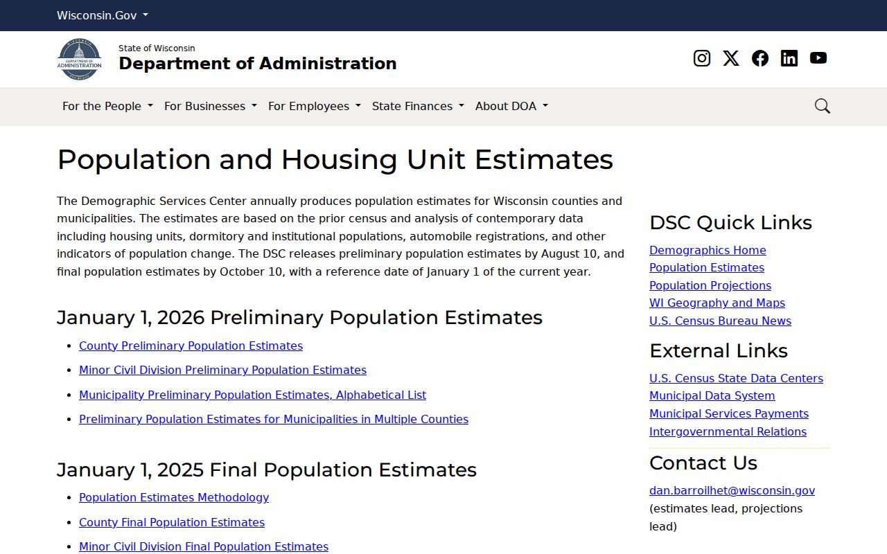 Whiting criminal records population estimate source